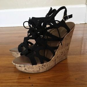 Strappy wedge sandals